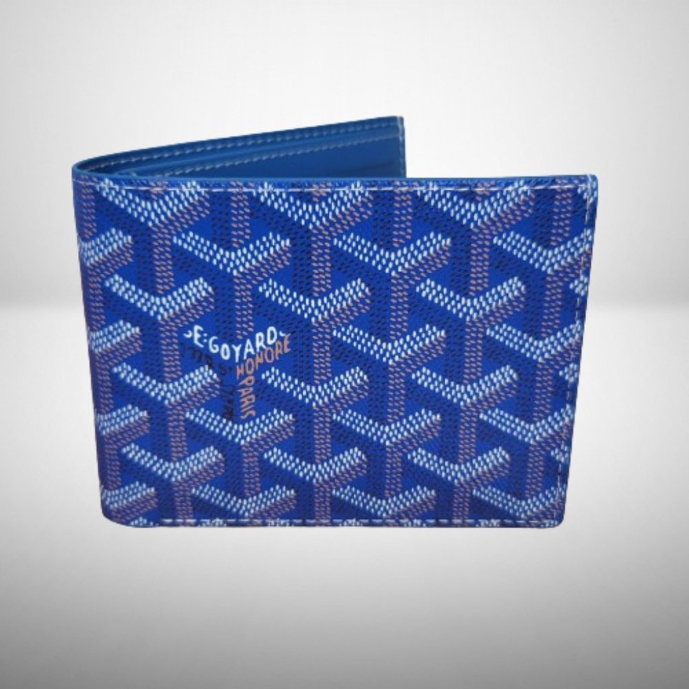 Goyard New Victoire Bi Fold Wallet in Sky Blue Color
